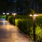 Modern 4-Light Square LED Outdoor Path Lights – Waterproof Landscape Lighting