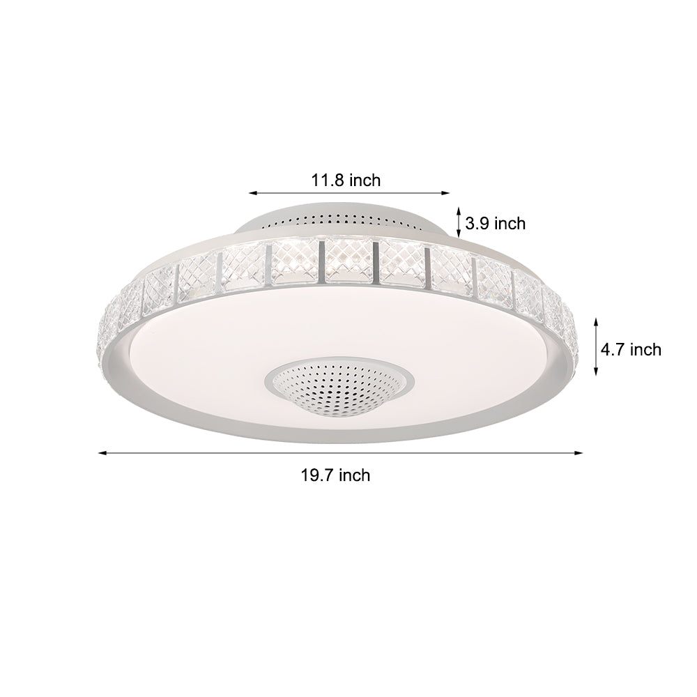 19 69 Bladeless Led Indoor Smart Ceiling Fan With Light And Remote Control