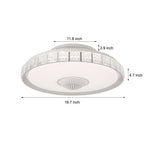 19 69 Bladeless Led Indoor Smart Ceiling Fan With Light And Remote Control
