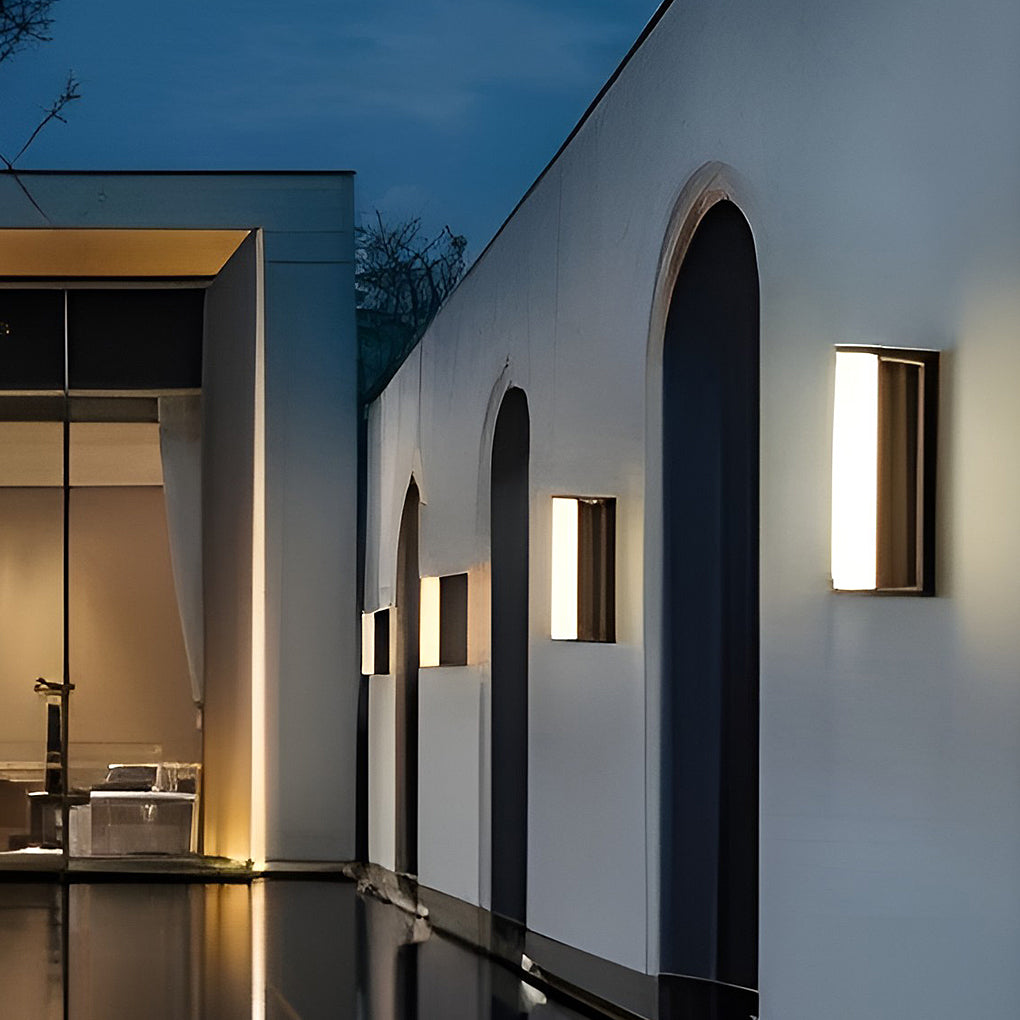 Long Acrylic Led Solar Outdoor Wall Light Waterproof Linear Wall Mounted Lighting