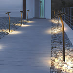 Mushroom LED Pathway Light in Brown Aluminum for Garden and Lawn