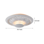 19 7 Inch Round Gypsum Relief Dimmable Led Flush Ceiling Light