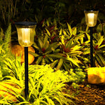 Solar-Powered Motion Sensor Lawn Lights, Set of Two – Modern Landscape Lighting
