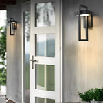 Rectangular Black Outdoor Wall Lamp Ha077342