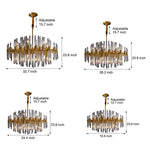 Creative Personalized Glass Tubes Copper Post Modern Chandelier Light