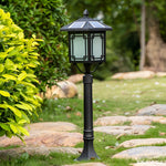 Solar LED Post Light with 3-Step Dimming, Die-Cast Aluminum Outdoor Lamp