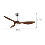 Envy 52 3 Blade Led Ceiling Fan With Lights And Remote 6 Fan Speeds Ceiling Fan Light For Living Room