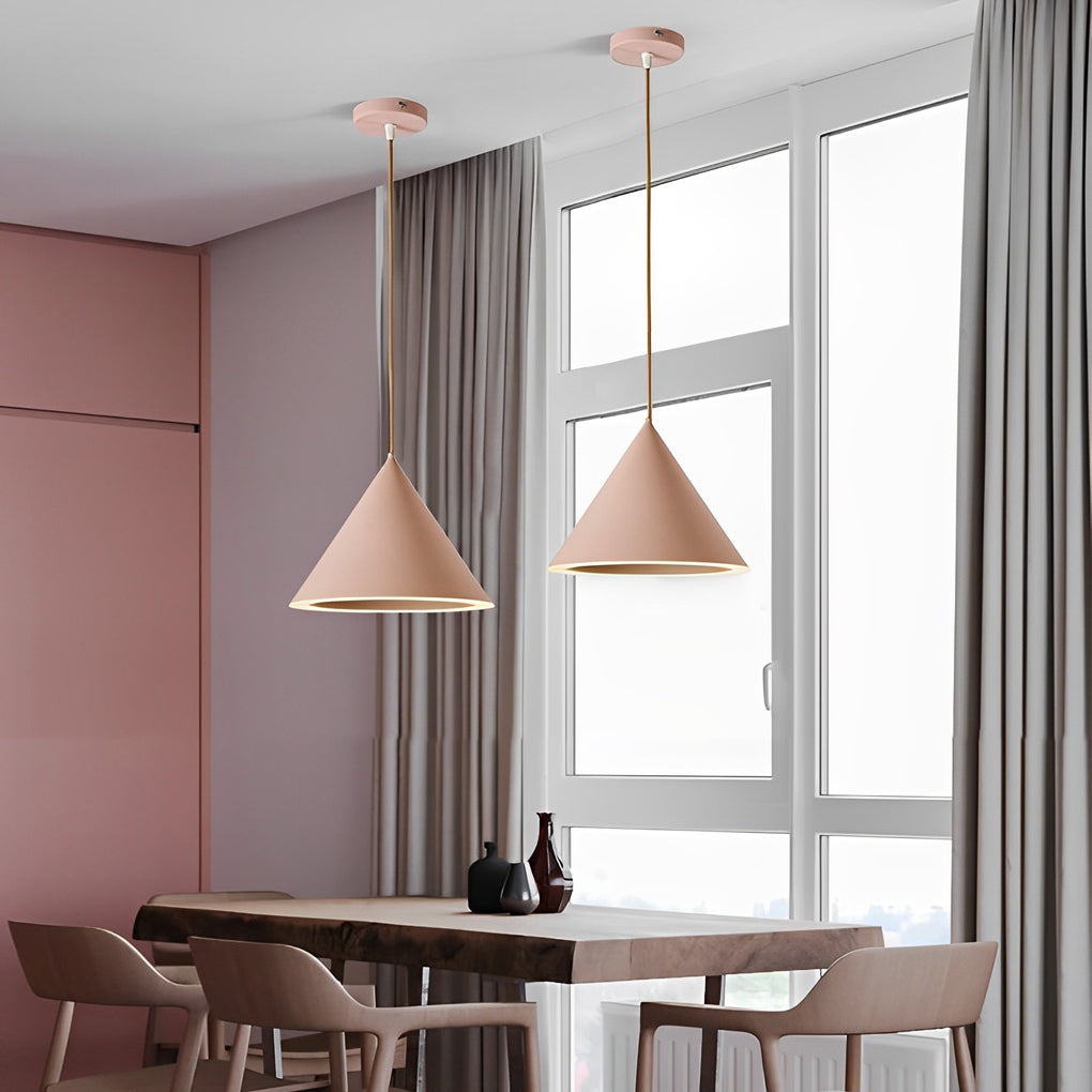 Conical Led Macaron Color Nordic Pendant Light Li002188