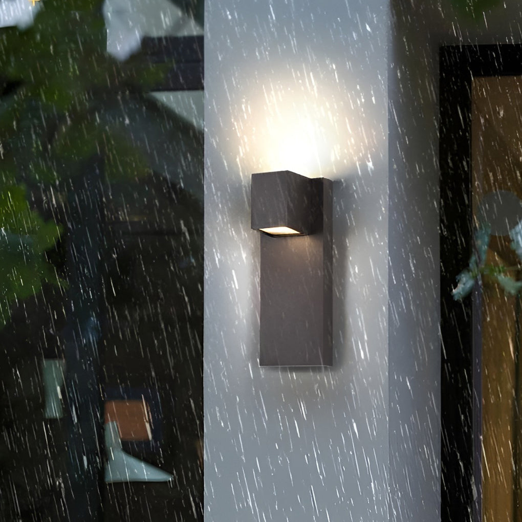 Square Waterproof Led Up And Down Lights Modern Outdoor Wall Lamp Wall Sconce Lighting