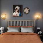 Creative Fan Shaped Glass Three Step Dimming Led Wall Sconce