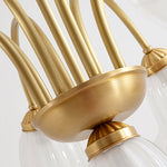 Flowers Glass Shade Chandelier Light Li002529