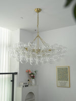 Lumière Cascade Glass Ball Chandelier – Modern Sculptural Pendant Light