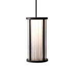 Cylinder Lantern Outdoor Pendant & Lawn Light with Solar or Hardwired Power