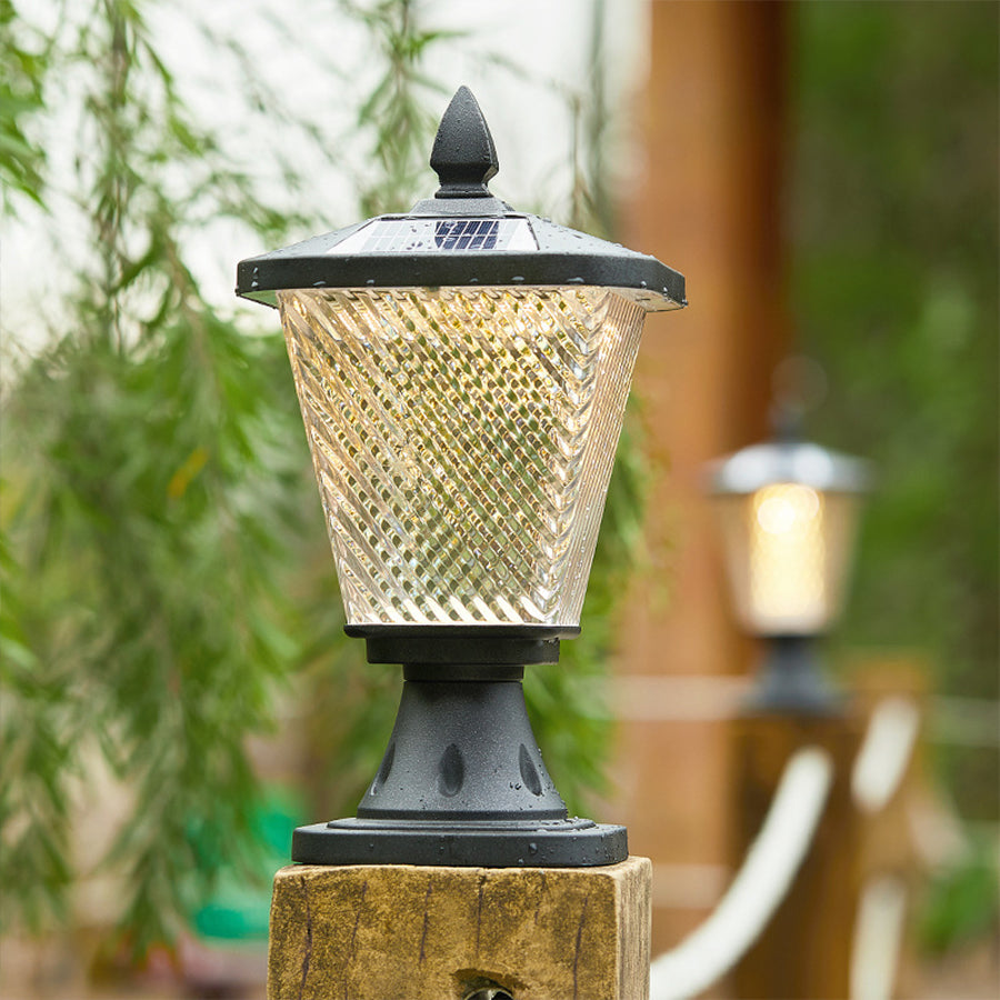 Solar Post Cap Light in Die-Cast Aluminum with Dual-Color LED