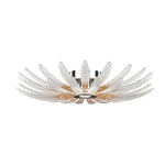 Aurelia Glass Petal Flush Mount Ceiling Light in Chrome