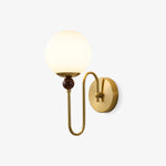 Odette Loop Wall Sconce – Modern Brass & Glass Wall Light for Bedroom, Living Room