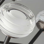 Aurelia LED Sputnik Chandelier in Matte Black with Clear Acrylic Spheres