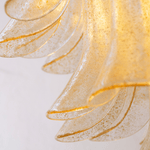 Amber Glass Lily Chandelier – Handcrafted Murano Style Pendant Light