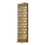 Luma Column LED Wall Sconce in Brushed Gold and Clear Glass