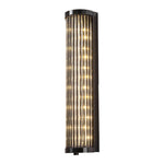 Luma Column LED Wall Sconce in Brushed Gold and Clear Glass
