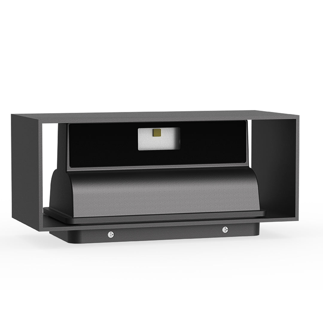 Nordic Minimalist Outdoor Up and Down Wall Light in Black Aluminum