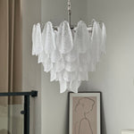 Murano Glass Teardrop Chandelier in Polished Metal for Modern Interiors