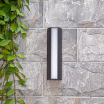 Modern Black Outdoor Wall Sconce with Integrated LED Lighting