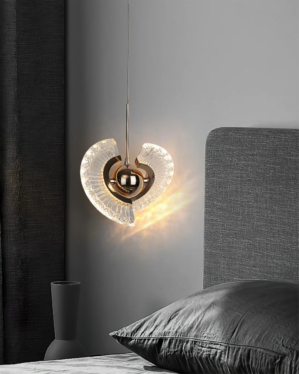 Zyra Modern Brass LED Pendant Light for Dining Room and Living Room