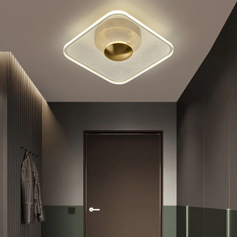 Modern Geometric Grain Ceiling Light