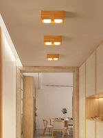 Cobra Wood Ceiling Light – Minimalist Flush Mount in Natural Wood