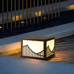 Mountain Scenery Modern Solar Post Light Li002225