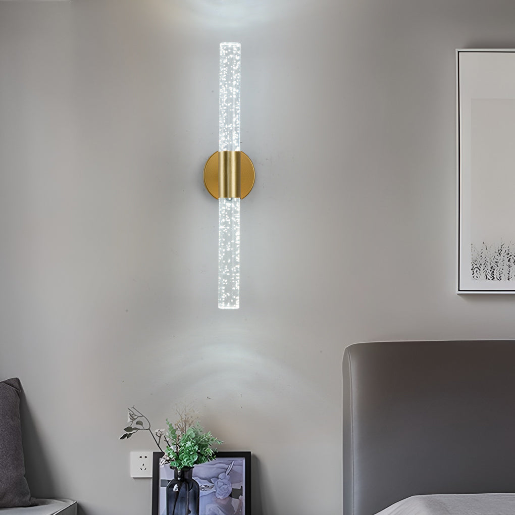 Cylinder LED Wall Sconce in Iron and Acrylic for Modern Interiors