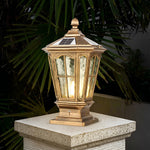 Retro Pavilion Shape Solar Powered Fence Post Light Ha080207