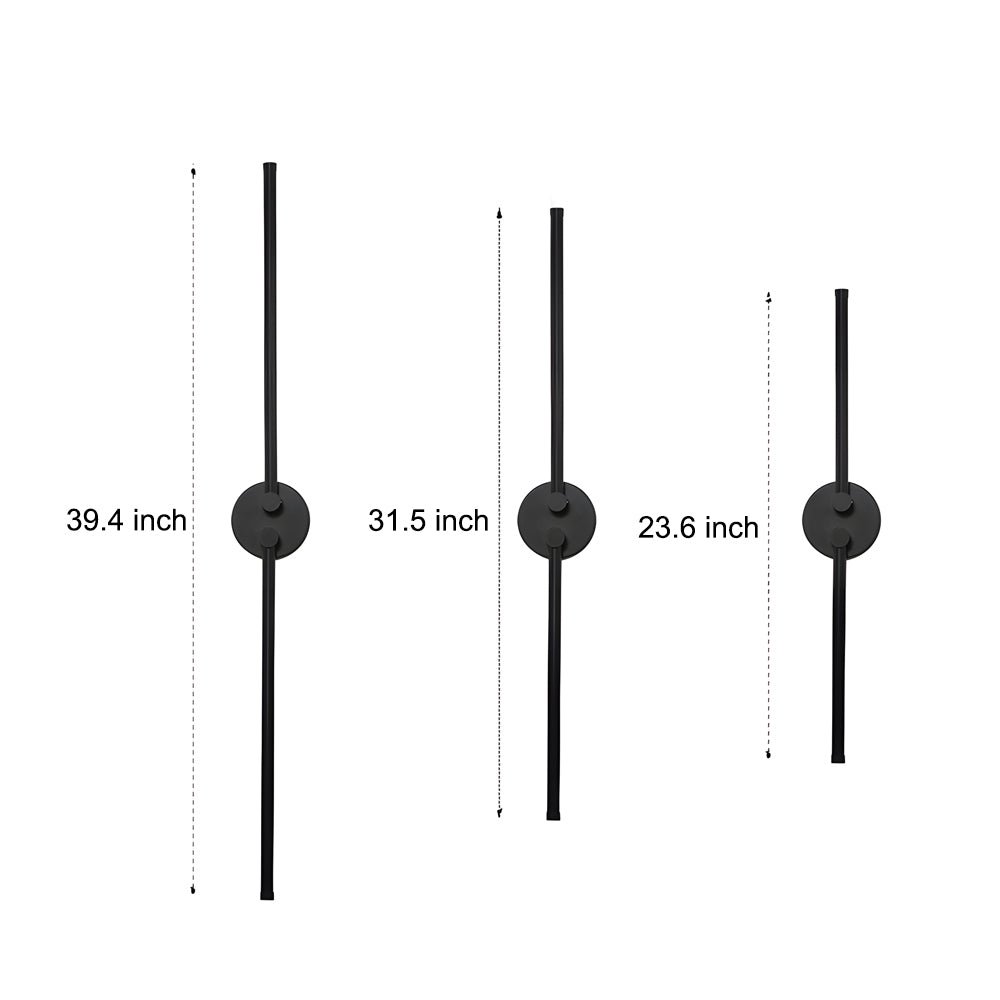 1 Pc Black Modern Rotatable Linear Led Wall Light Sconces