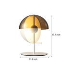 Novelty 2 Half Spheres Amber Glass Led Table Lamp