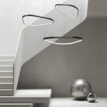 Black 1 2 3 Light Triangle Ring Chandelier