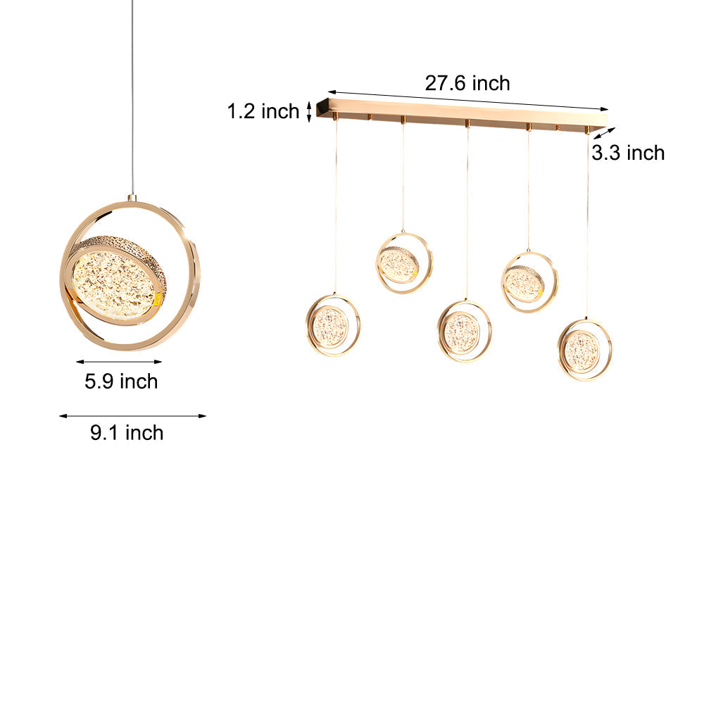 Round 270 Rotating Acrylic Luxury 3 Step Dimming Modern Pendant Lights