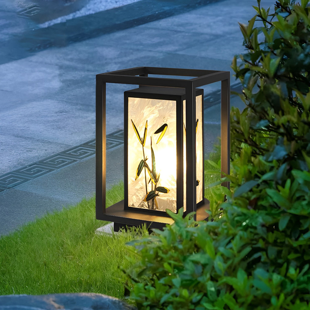 Landscape Pattern Led Waterproof Modern Solar Path Lights Deck Post Lights