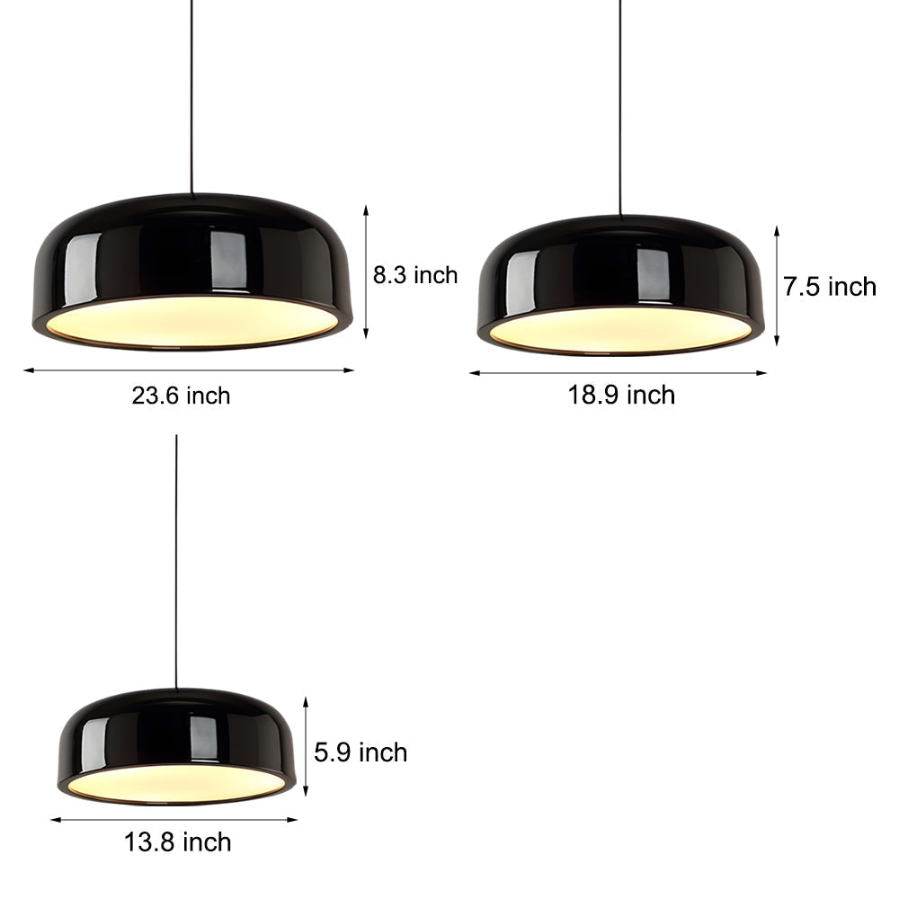 Smithfield Pendant Light Modern Aluminum Hanging Fixture In Black White