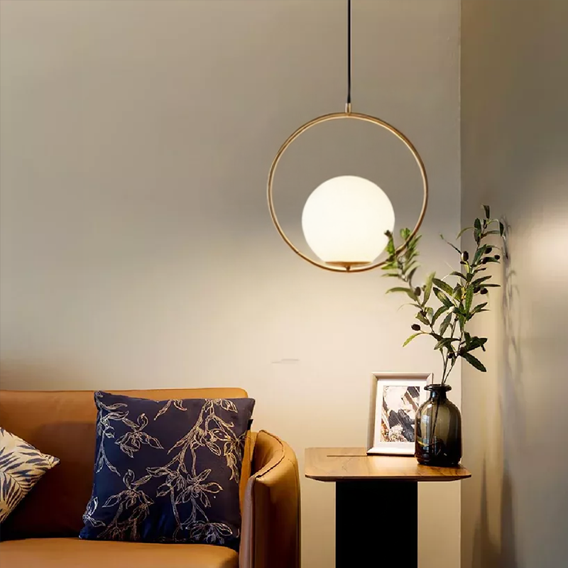 Modern Frosted Glass Ball Chandelier