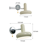 Creative Glass Swing Arm 3 Step Dimming Dimmable With Remote Wall Lamp