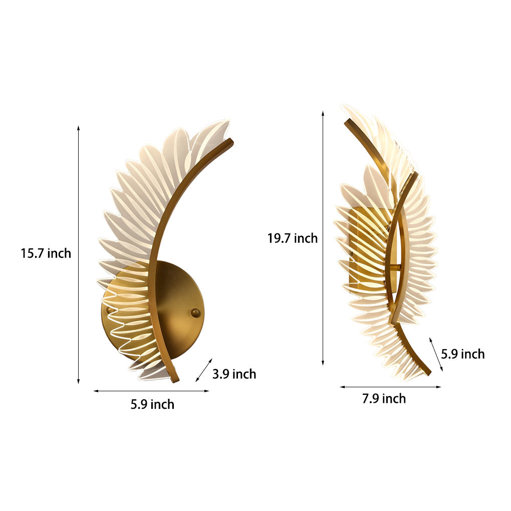 Leaves Feathers Led Wall Lamp Ha084517