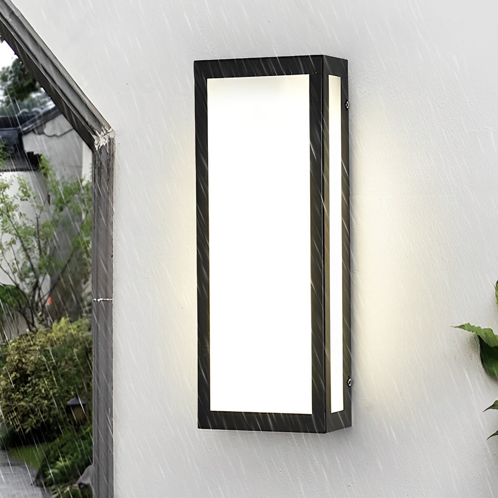 Rectangular Black Modern Outdoor Wall Lamp Li002194