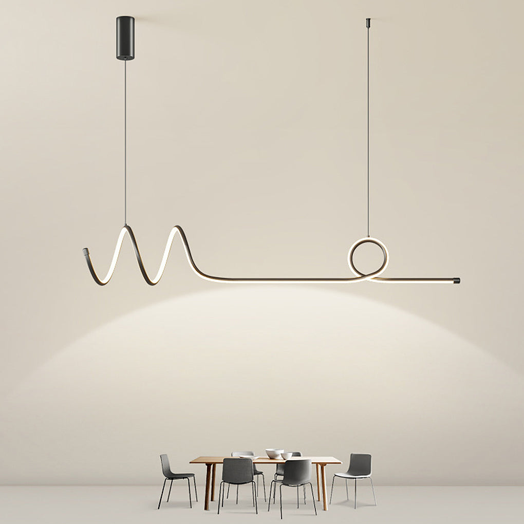 Waves Circular Led Pendant Light Ha081941