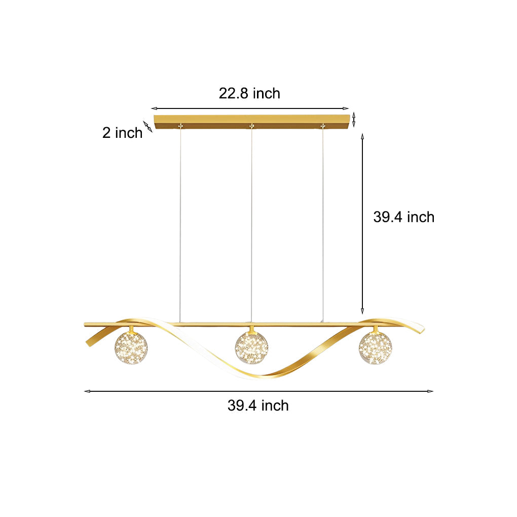 Long Waves Dining Room Chandelier Ha098563