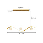 Long Waves Dining Room Chandelier Ha098563
