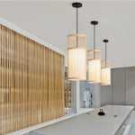 Artisan Bamboo LED Pendant Light – Handwoven Minimalist Hanging Lamp for Modern Interiors