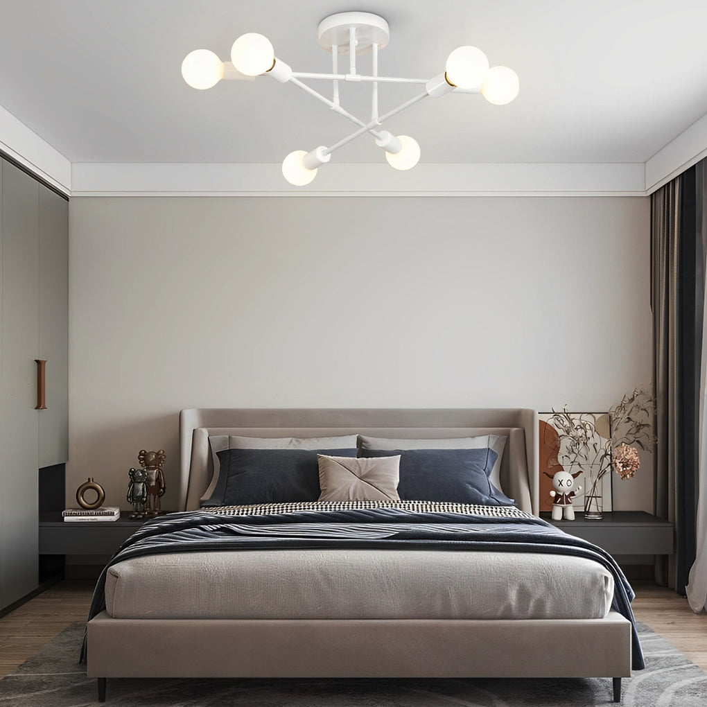 Elegant 6 Light Flush Mount Light E26 E27 22 Dia