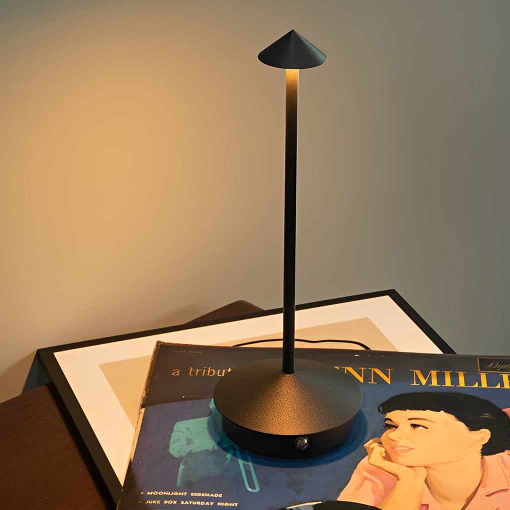 11 41 Inch Cordless Small Cute Mushroom Top Pina Table Lamp