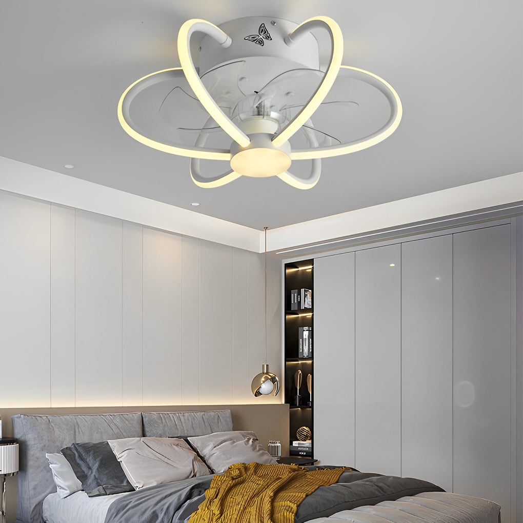Flower Bladeless Ceiling Fans With Remote Ha082877